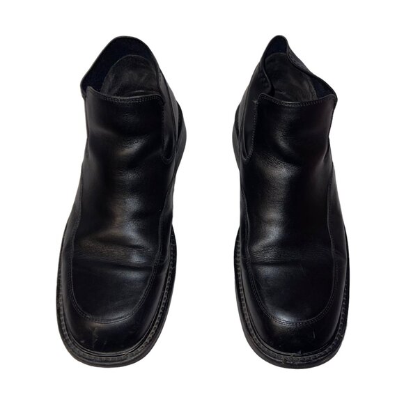 Kenneth Cole New York Black Leather Chukka Boots Mens 9 Made Italy Slip On main image 11